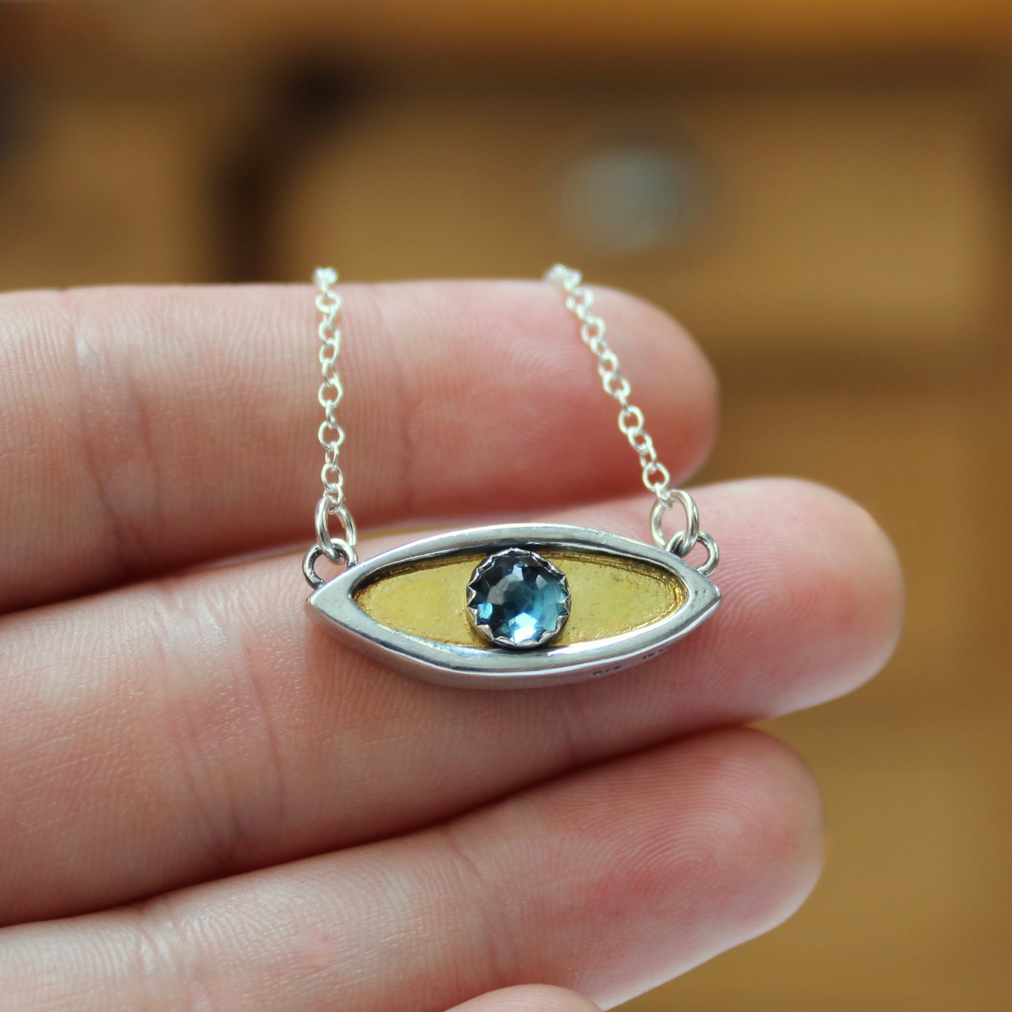 Evil Eye Protection Charm Necklace Gold | MAS Designs